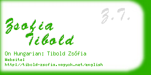 zsofia tibold business card