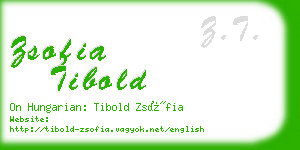 zsofia tibold business card